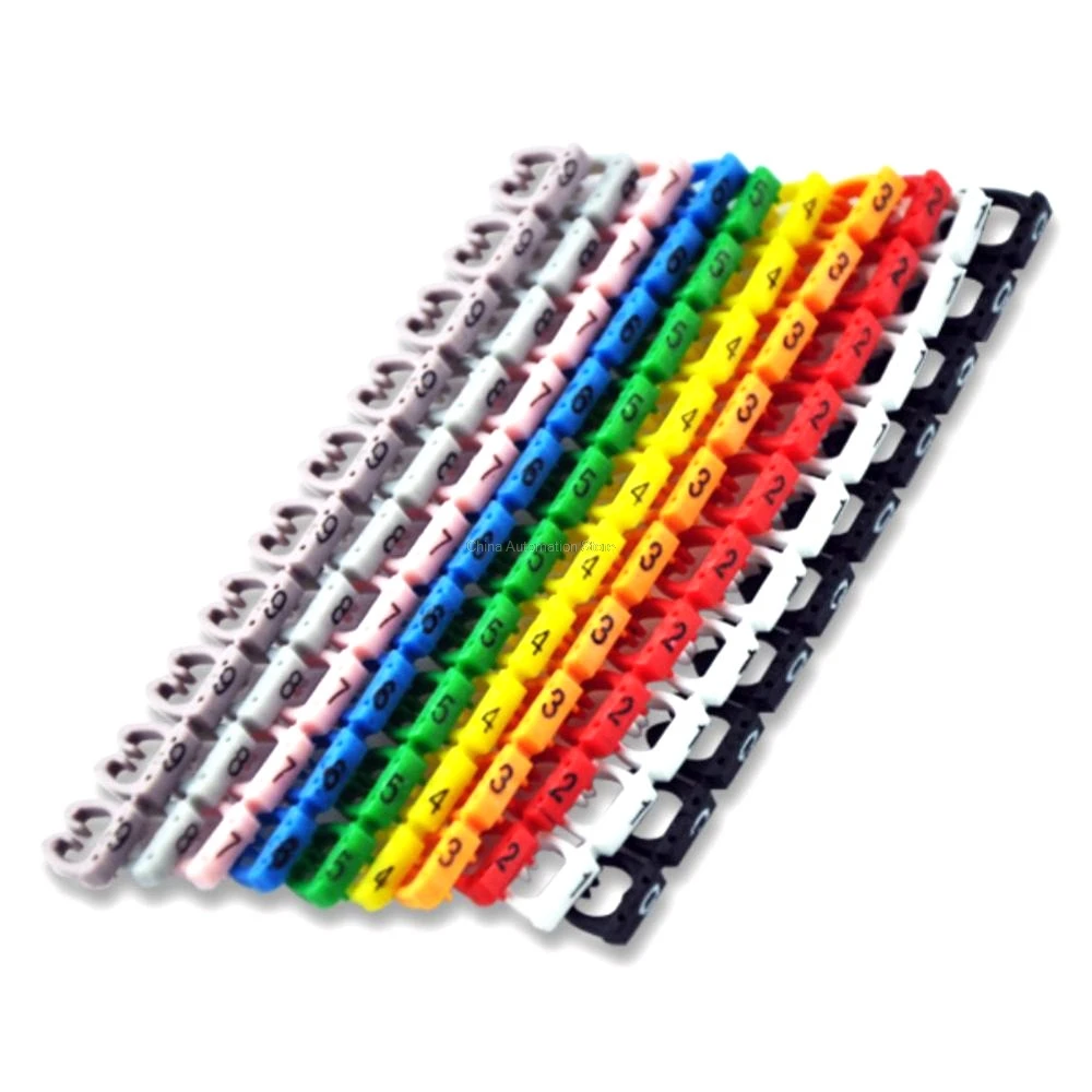100PCS Cable Marker For 2.5 sqmm Colored Number 0 to 9 Each 10pcs Distinguish Wires
100PCS Cable Marker For 2.5 sqmm Colored Number 0 to 9 Each 10pcs Distinguish Wires
