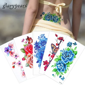glaryyears 1 Sheet Colored Drawing Flower Body Tattoo Vitality Temporary Waterproof Rose Peony Tattoo Sticker for Women Back Art
glaryyears 1 Sheet Colored Drawing Flower Body Tattoo Vitality Temporary Waterproof Rose Peony Tattoo Sticker for Women Back Art
