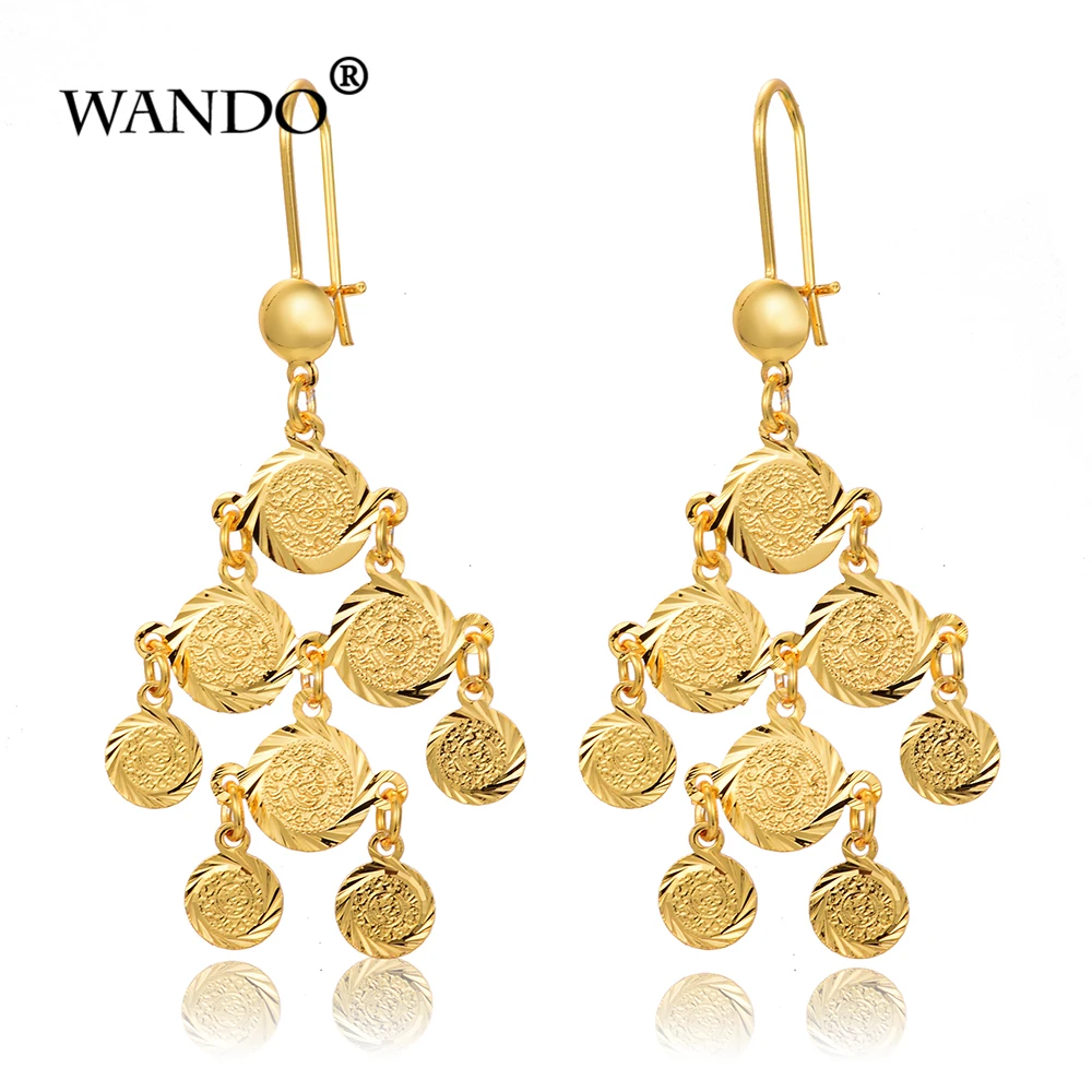 WANDO Newest Coin Earrings Girls Women Gold Color Arab Muslim Islamic Ethiopian Jewelry Old Coins bride Gifts Long earings E69
WANDO Newest Coin Earrings Girls Women Gold Color Arab Muslim Islamic Ethiopian Jewelry Old Coins bride Gifts Long earings E69