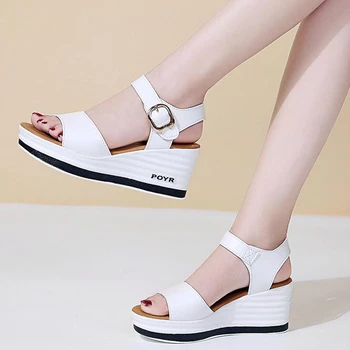 2020 Summer New Shoes Woman Leather High Heel Wedge Female Sandals Sponge Cake with Open Toe Thick Female Shoes sneakers W309
2020 Summer New Shoes Woman Leather High Heel Wedge Female Sandals Sponge Cake with Open Toe Thick Female Shoes sneakers W309