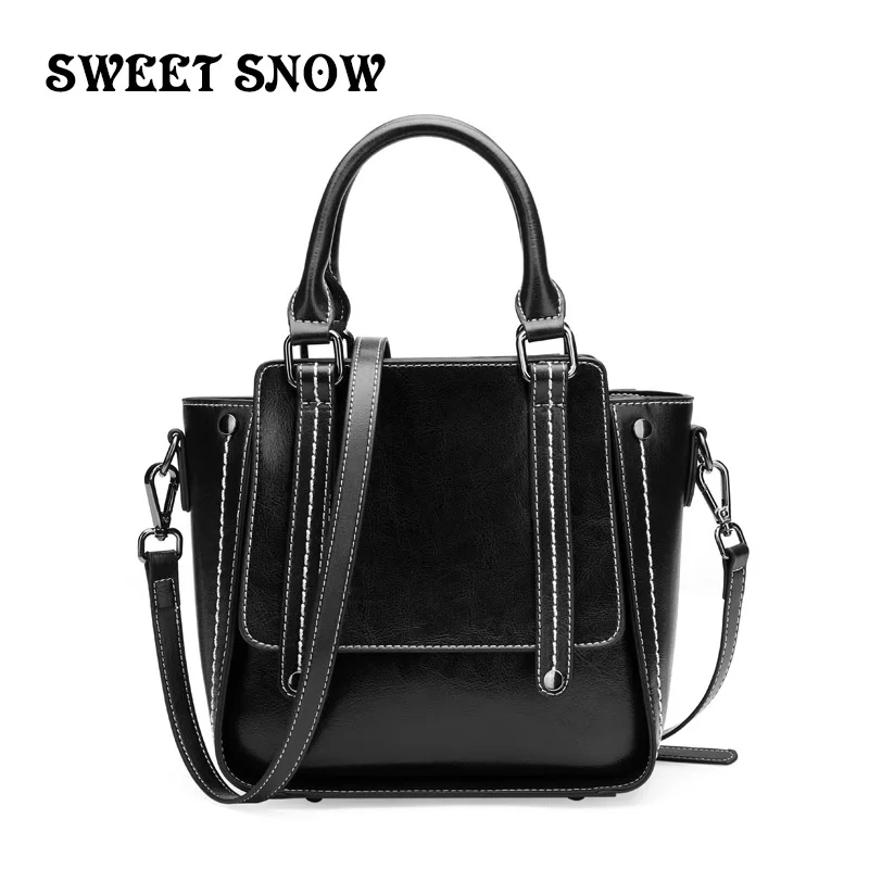 Novel shoulder bag for women messenger bags ladies retro Genuine leather handbag purse Oil Wax Cow Leather Female Crossbody Bag
Novel shoulder bag for women messenger bags ladies retro Genuine leather handbag purse Oil Wax Cow Leather Female Crossbody Bag
