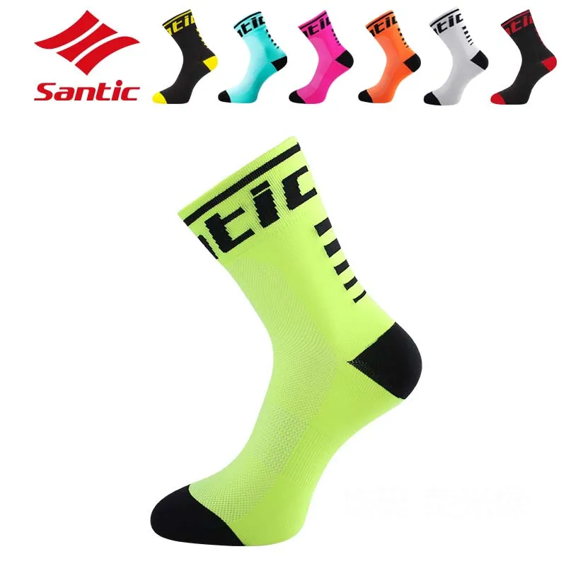 Image Santic Outdoor Sport Socks Breathable Cycling Socks Running Bike Basketball Soccer Socks calcetines ciclismo 2016 Men Women