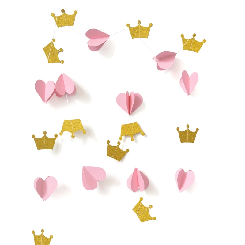 2m 3D Love + Crown Paper String Party Decoration Gold Powder Paper String Wedding Decoration Baby Shower Party Decoration. Q
2m 3D Love + Crown Paper String Party Decoration Gold Powder Paper String Wedding Decoration Baby Shower Party Decoration. Q
