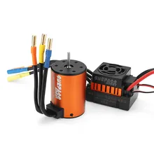 تجاوز هواية للماء 3650 3100KV فرش السيارات و 45A ESC كومبو مجموعة ل 1/8 Rc سيارة أجزاء التحكم عن بعد لعب اكسسوارات(China)