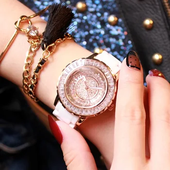 Luxury Women Watch Brands Crystal white Ceramic Fashion Design Bracelet Watches Ladies Womenwrist Watches Relogio Feminino
Luxury Women Watch Brands Crystal white Ceramic Fashion Design Bracelet Watches Ladies Womenwrist Watches Relogio Feminino