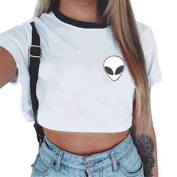 Tank Tops Women Summer Shirt Crop Top Printed Alien Cami Short Sleeve Female Vest Top Women Tank Top White Shirt Ladies Clothes
Tank Tops Women Summer Shirt Crop Top Printed Alien Cami Short Sleeve Female Vest Top Women Tank Top White Shirt Ladies Clothes
