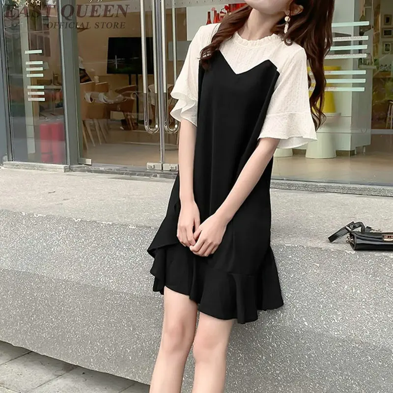 

Женское Повседневное платье-миди, черное платье в стиле пэчворк, длинное милое платье большого размера, лето 2019