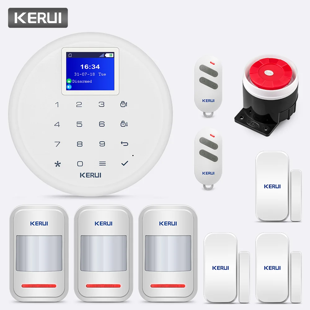 KERUI G17 433MHz Wireless Home Security GSM Alert System IOS Android APP Remote Control Massage Push Alert System Detector Kit
KERUI G17 433MHz Wireless Home Security GSM Alert System IOS Android APP Remote Control Massage Push Alert System Detector Kit