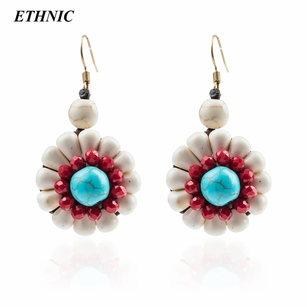 Woman's Vintage Green Stone Flower Charm Hanging Dangle Drop Earrings for Women Handmade Bohemian Earring Wholesales
Woman's Vintage Green Stone Flower Charm Hanging Dangle Drop Earrings for Women Handmade Bohemian Earring Wholesales