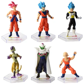 8-12cm 6pcs/lot Kulilin Vegeta Frieza Piccolo Son Goku Kakarotto Dragon Ball Z super saiyan figure model toy with base for gift
8-12cm 6pcs/lot Kulilin Vegeta Frieza Piccolo Son Goku Kakarotto Dragon Ball Z super saiyan figure model toy with base for gift