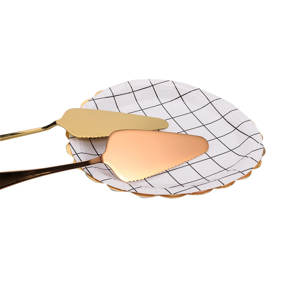 Gold/Rose Gold Stainless Steel Cake Shovel Pie Pizza Cheese Server Divider Knife Spatula Baking Pastry Butter Western Cook Tools
Gold/Rose Gold Stainless Steel Cake Shovel Pie Pizza Cheese Server Divider Knife Spatula Baking Pastry Butter Western Cook Tools