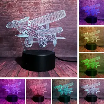 Luminous 3D Nightlight Visual Illusion LED 7 Colors Changing Flash Plane Light Glider Model Toys
Luminous 3D Nightlight Visual Illusion LED 7 Colors Changing Flash Plane Light Glider Model Toys