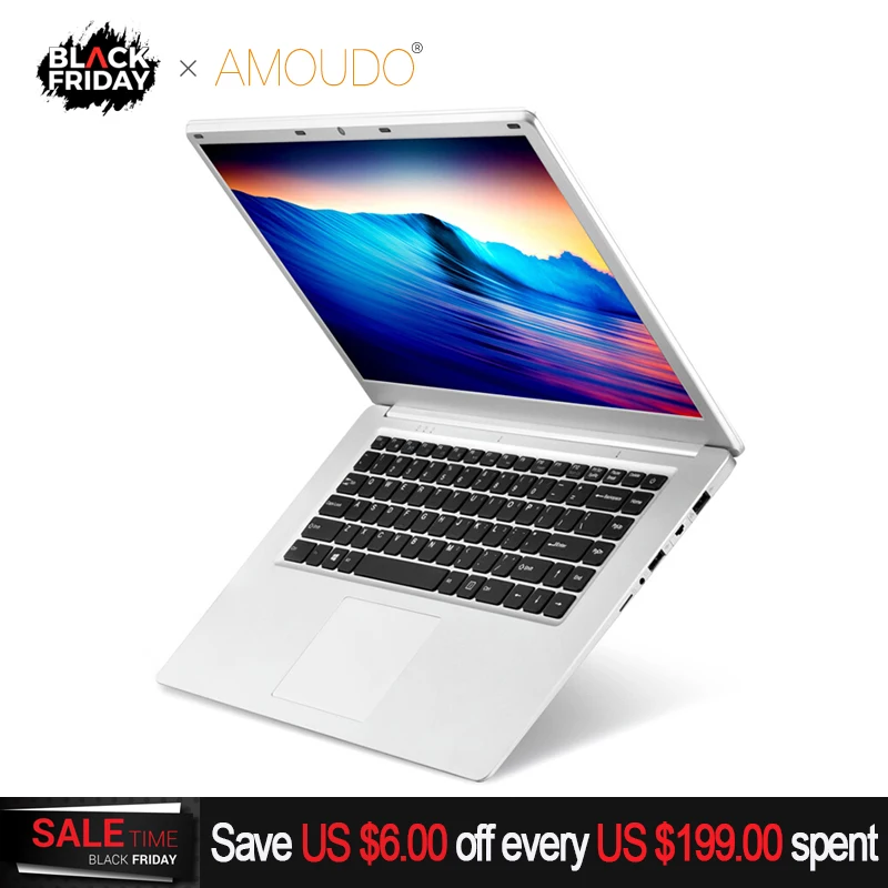 

AMOUDO 15.6inch 1920X1080P FHD 8GB RAM 500GB/1TB HDD Intel Quad Core Windows 10 System Notebook Computer Laptop