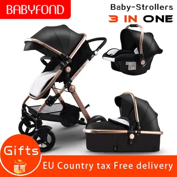 BR free ship 3 in 1 baby carriage PU waterproof material multi-color light luxury portable baby stroller with car seat 
BR free ship 3 in 1 baby carriage PU waterproof material multi-color light luxury portable baby stroller with car seat