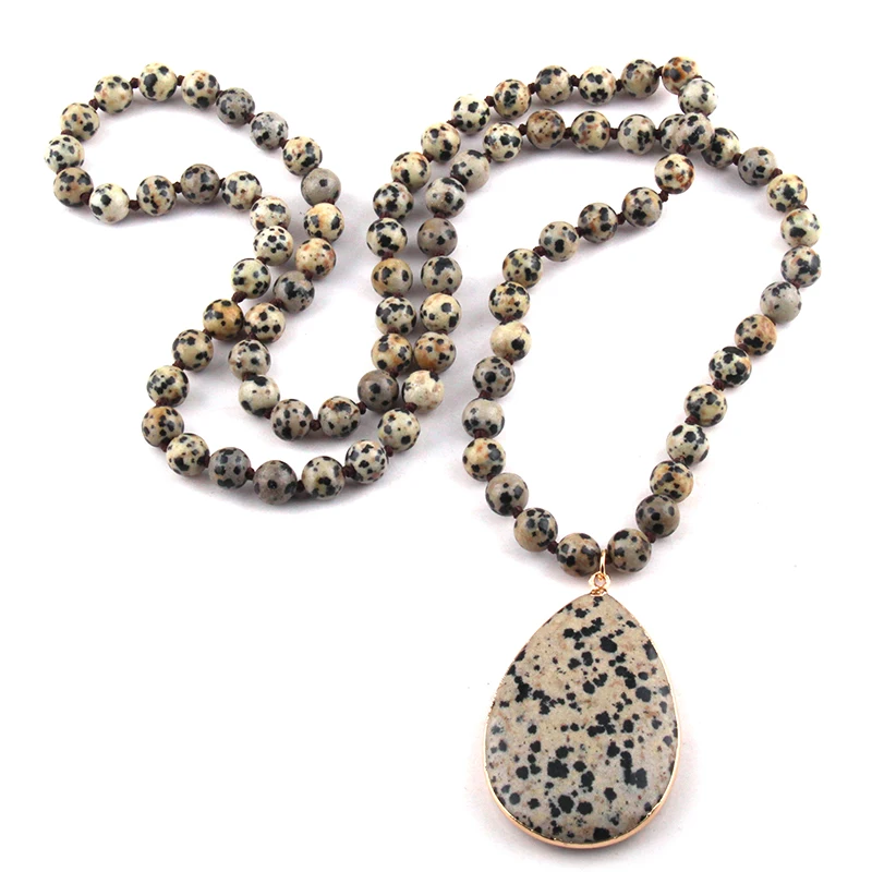 Fashion Bohemian Jewelry Spots Stone Knotted Matching Stone Drop Pendant Necklace
Fashion Bohemian Jewelry Spots Stone Knotted Matching Stone Drop Pendant Necklace