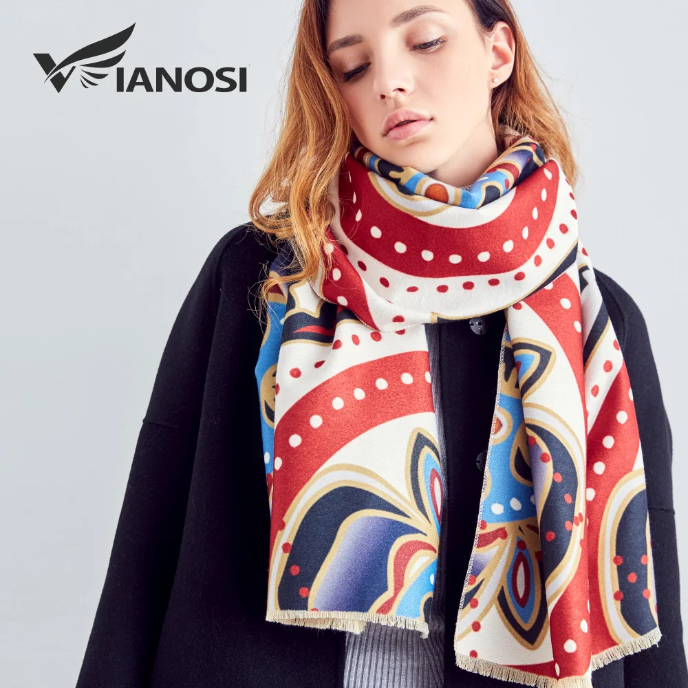 Warm Winter Cotton Scarf Women Luxury Scarves Foulard Femme Print Bandana Large Long Soft VR002