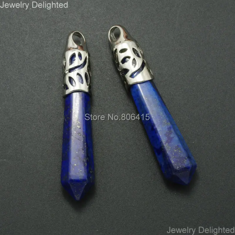 Natural Lapis Lazuli Gems Stones Hexagonal Point Reiki Chakra Pendant Necklace Earrings Beads Jewelry Silver Plated 10Pcs/lot
Natural Lapis Lazuli Gems Stones Hexagonal Point Reiki Chakra Pendant Necklace Earrings Beads Jewelry Silver Plated 10Pcs/lot