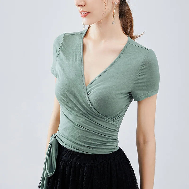 Solid Sexy V-Neck Low Collar Pullover Tshirt 2019 Summer Lace Up Slim Women Short Sleeve Top Shirt Clothes Camiseta Mujer T96904
Solid Sexy V-Neck Low Collar Pullover Tshirt 2019 Summer Lace Up Slim Women Short Sleeve Top Shirt Clothes Camiseta Mujer T96904