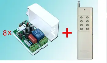 Best Price AC220V 1500W 10A 1CH learning Code RF Wireless Radio Remote Control On/Off Switch System 8 Receiver&1Transmitter
Best Price AC220V 1500W 10A 1CH learning Code RF Wireless Radio Remote Control On/Off Switch System 8 Receiver&1Transmitter