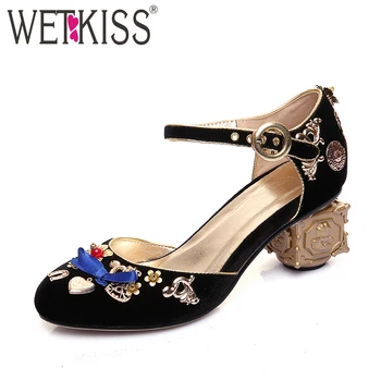 WETKISS New Arrival Palace Style Appliques Women's Sandals Female High Strange Heels Shoes Woman Luxury Designer Party Footwear
WETKISS New Arrival Palace Style Appliques Women's Sandals Female High Strange Heels Shoes Woman Luxury Designer Party Footwear