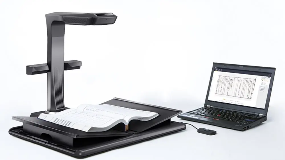 Professionele hoge snelheid overhead full A3/A4 V SHAPE Cradle boek scanner en document scanning