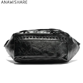 ANAWISHARE Men Waist Bags Rivet Leather Chest Bags Fanny Pack Men's Belt Bag Chest Pack Bum Bag Male Portable Belt Pouch
ANAWISHARE Men Waist Bags Rivet Leather Chest Bags Fanny Pack Men's Belt Bag Chest Pack Bum Bag Male Portable Belt Pouch