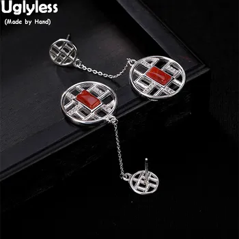 Uglyless 100% Real Solid 925 Silver Fine Jewelry Simple Fashion Round Medal Earrings for Women Hollow Red Agate Earrings Exotic
Uglyless 100% Real Solid 925 Silver Fine Jewelry Simple Fashion Round Medal Earrings for Women Hollow Red Agate Earrings Exotic