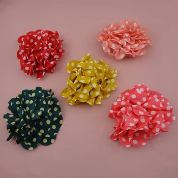 10PCS 12.0cm 4.75" Big Polka Dotted Satin Fabric Flowers Appliques Brooch Corsage No clip Hair flower for Headbands
10PCS 12.0cm 4.75" Big Polka Dotted Satin Fabric Flowers Appliques Brooch Corsage No clip Hair flower for Headbands