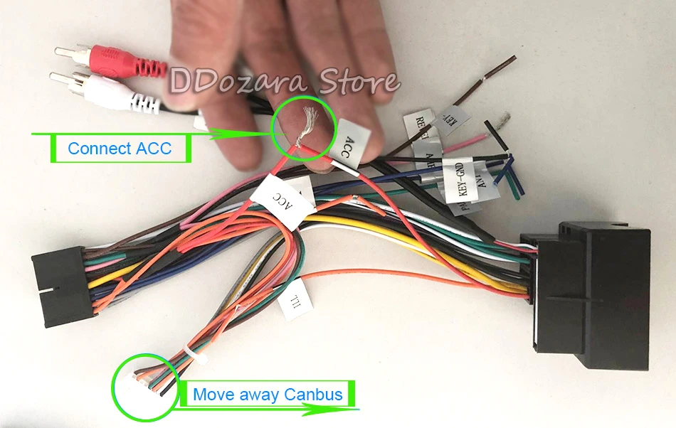 If-your-car-don\'t-need-canbus,-you-can-connect-ACC-power-cable-but-the-Canbus-must-be-disconnected,-like-this-picture.