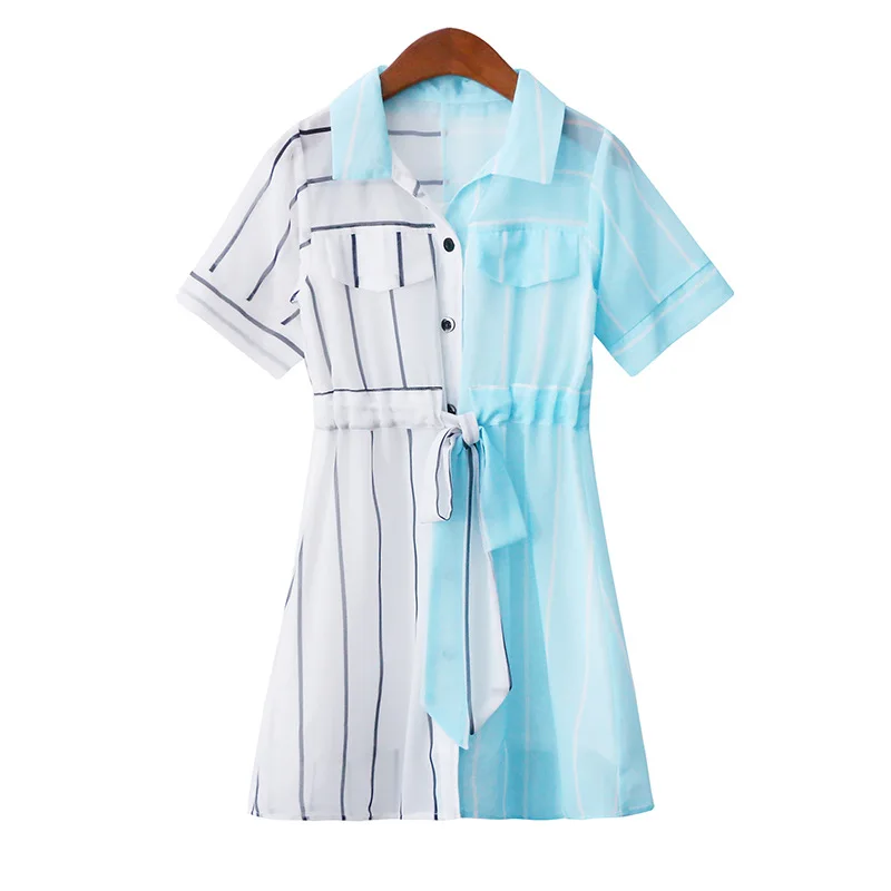 2019 new parent-child wear Vertical chiffon parent-child dress Contrast fashion shirt dress Fresh and cool parent-child dress
2019 new parent-child wear Vertical chiffon parent-child dress Contrast fashion shirt dress Fresh and cool parent-child dress