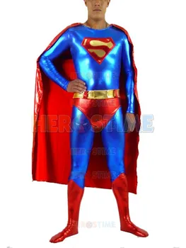 Superman costume Shiny Metallic Superman Halloween Cosplay Superhero Costume with cape free shipping
Superman costume Shiny Metallic Superman Halloween Cosplay Superhero Costume with cape free shipping