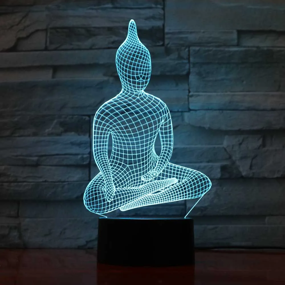 Creative Kids Sleep Night Light 7 Colors Change 3D Lighting Fixtures Meditated Modelling Led Buddha Table Lamp Home Decor Gifts
Creative Kids Sleep Night Light 7 Colors Change 3D Lighting Fixtures Meditated Modelling Led Buddha Table Lamp Home Decor Gifts