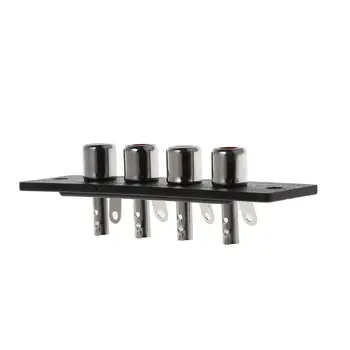 4 Way RCA Terminal Wall Panel Plate Input Phono Chassis Female Socket Audio Connector
4 Way RCA Terminal Wall Panel Plate Input Phono Chassis Female Socket Audio Connector