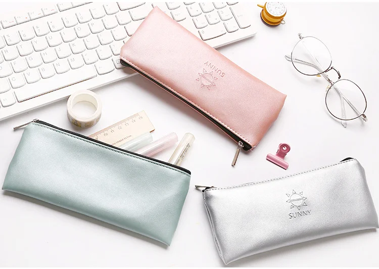 Simple sunny pu Pencil case Stationery Storage Organizer Bag School Office Supply Escolar material escolar
Simple sunny pu Pencil case Stationery Storage Organizer Bag School Office Supply Escolar material escolar