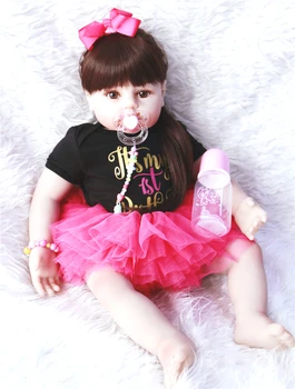 Pink princess girl doll 22inch 58cm Reborn Baby Dolls Silicone toy Kids handmade bebe alive Toddler Playmate Birthday Xmas Gift
Pink princess girl doll 22inch 58cm Reborn Baby Dolls Silicone toy Kids handmade bebe alive Toddler Playmate Birthday Xmas Gift