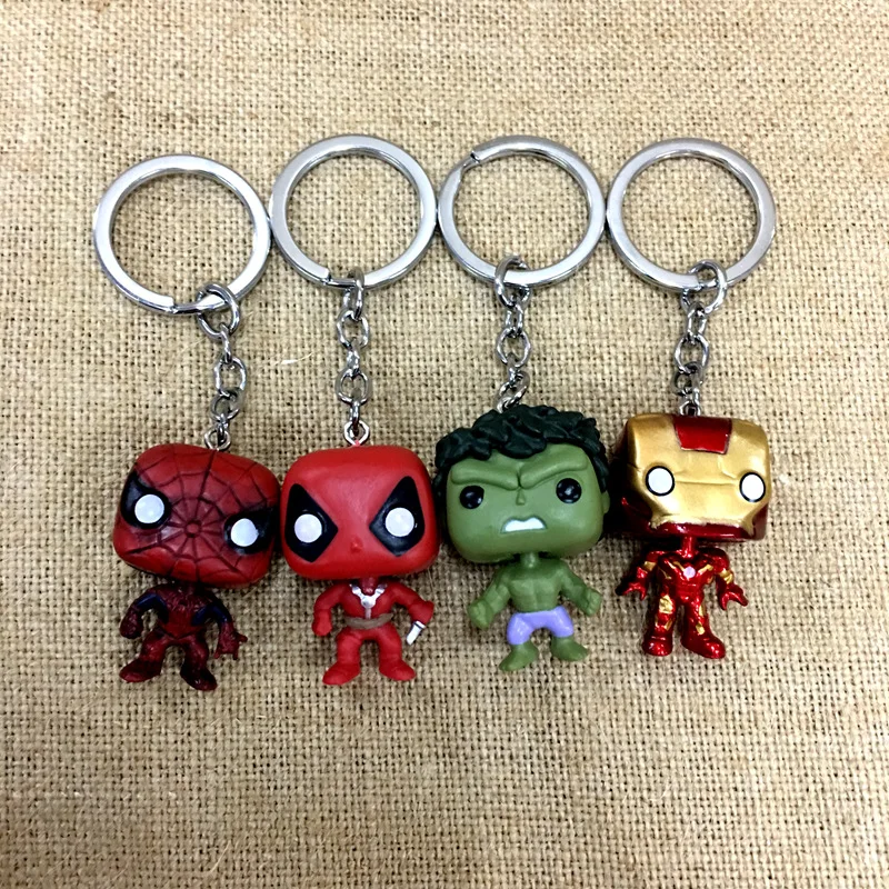 Trendy 4 PCS/set The Avengers Hero Anime Keyrings PVC Deadpool Spiderman Ironman Cartoon Keychain Child Gifts Bag Key Holder Kid
Trendy 4 PCS/set The Avengers Hero Anime Keyrings PVC Deadpool Spiderman Ironman Cartoon Keychain Child Gifts Bag Key Holder Kid