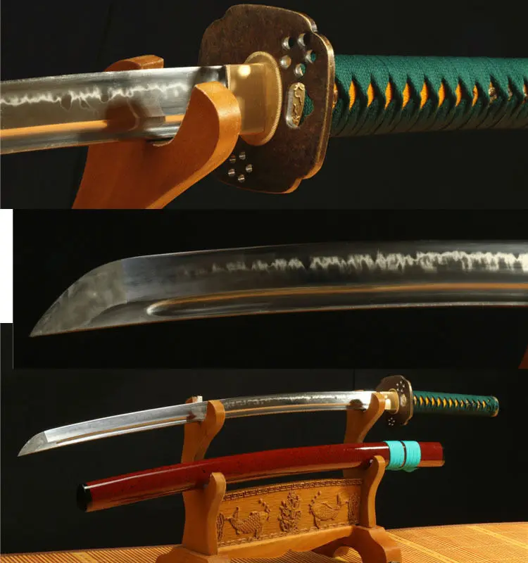 41'1095 STEEL Clay Temepered FULL TANG BRASS TSUBA JAPANESE SAMURAI KATANA SWORD
41'1095 STEEL Clay Temepered FULL TANG BRASS TSUBA JAPANESE SAMURAI KATANA SWORD