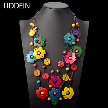 UDDEIN Bohemian maxi necklace for women party jewelry multi layer wood tassel pendant statement choker flower necklace collar
UDDEIN Bohemian maxi necklace for women party jewelry multi layer wood tassel pendant statement choker flower necklace collar