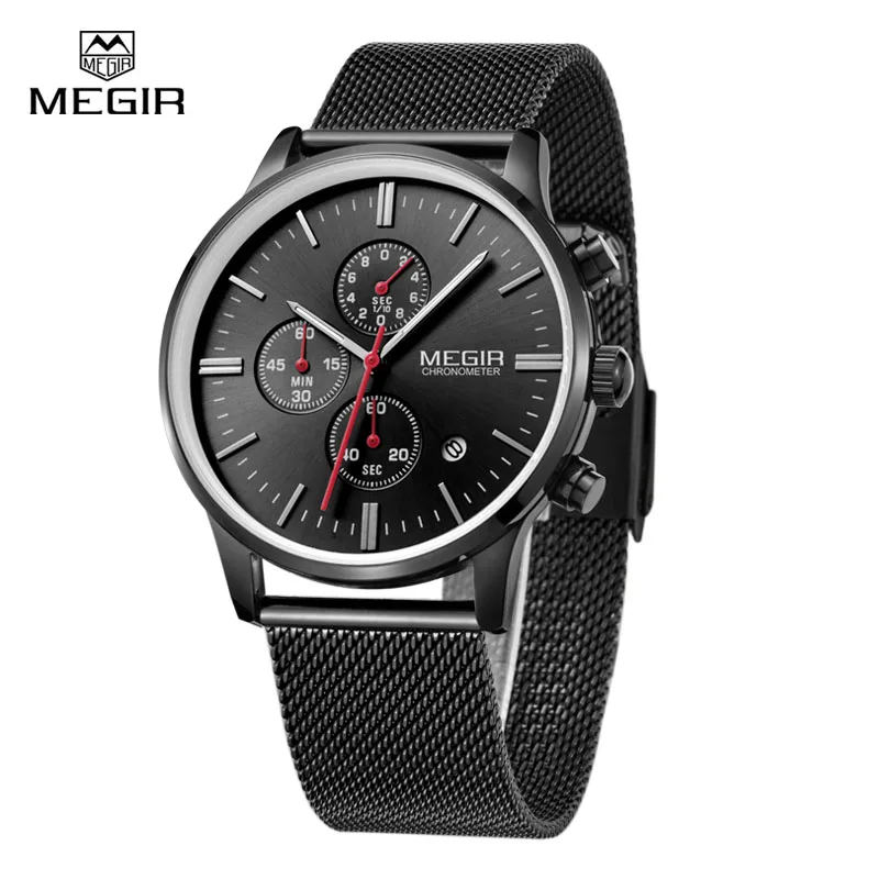 Megir Brand Men's Watch Clock Reloj Hombre Top Luxury Stainless Steel Mesh Strap Sport Quartz Wristwatch Mens Watches Montre
Megir Brand Men's Watch Clock Reloj Hombre Top Luxury Stainless Steel Mesh Strap Sport Quartz Wristwatch Mens Watches Montre
