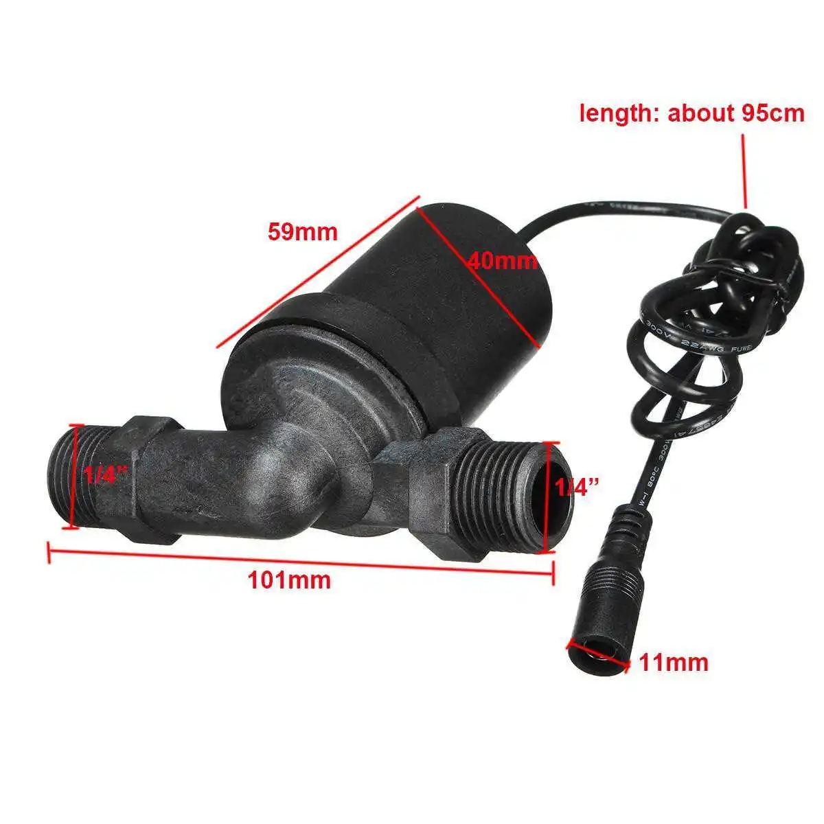 1pc Solar Hot Water Circulation Pump Black Brushless Motor 1/2\`\` Thread 650L/H 12V DC Mayitr