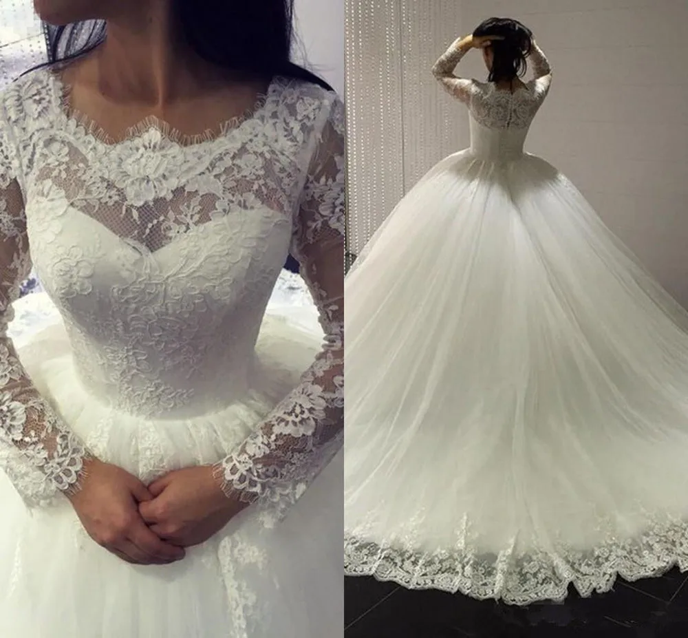 New Romantic Scoop Elegant Princess Wedding Dress 2019 Long Sleeves Appliques with sash Ball Gown vestido De Noiva Custom size
New Romantic Scoop Elegant Princess Wedding Dress 2019 Long Sleeves Appliques with sash Ball Gown vestido De Noiva Custom size