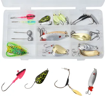 Spoon Lure Metal Fishing Lures Jig Head Hooks Winter Fishing Bait Kit Carp Pike Fishing Accessories
Spoon Lure Metal Fishing Lures Jig Head Hooks Winter Fishing Bait Kit Carp Pike Fishing Accessories