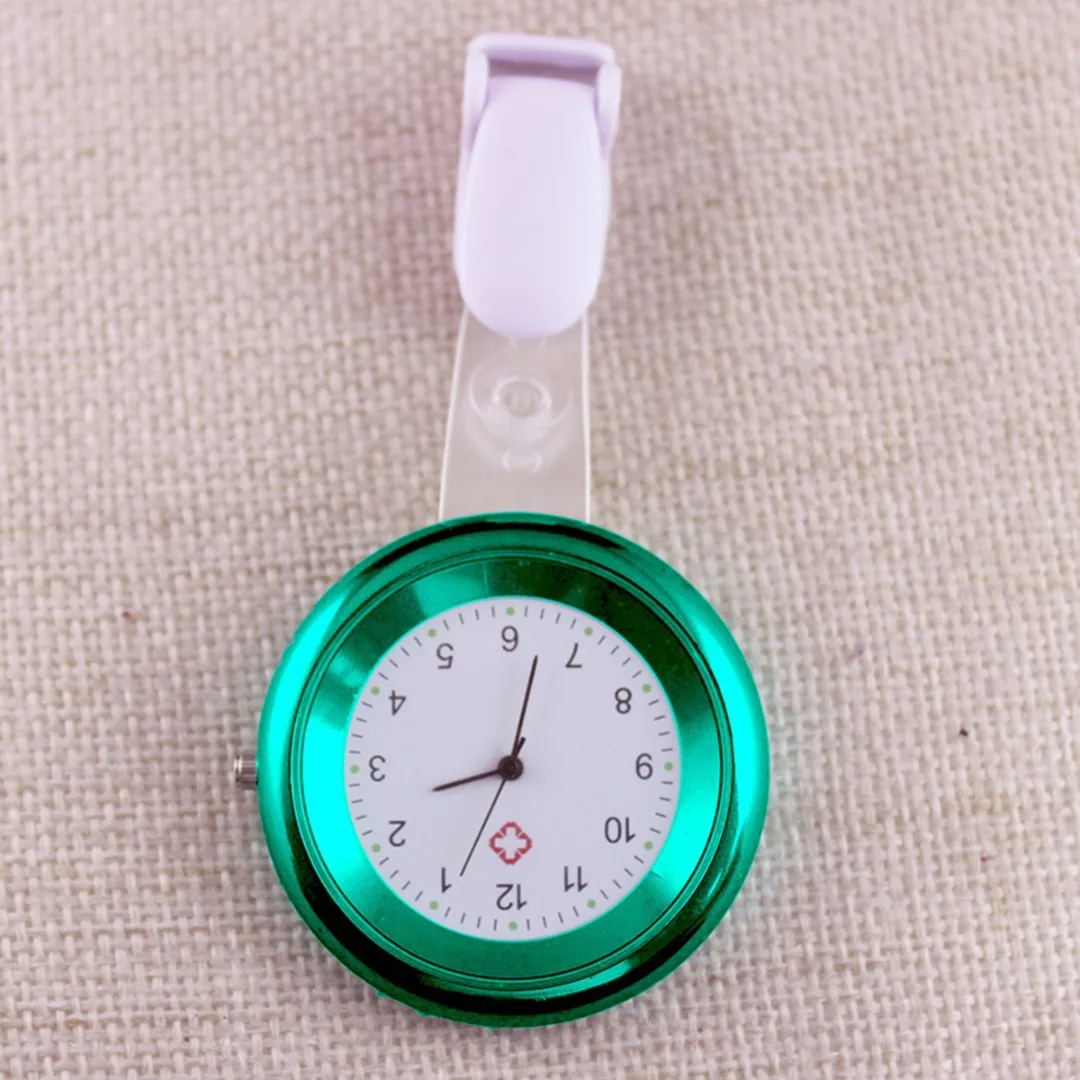 Shellhard Women Lady Fashion Silicone Nurse Watch 8 Colors Round Dial Quartz Doctor Medical Pocket Fob Watches Brooch Pendant