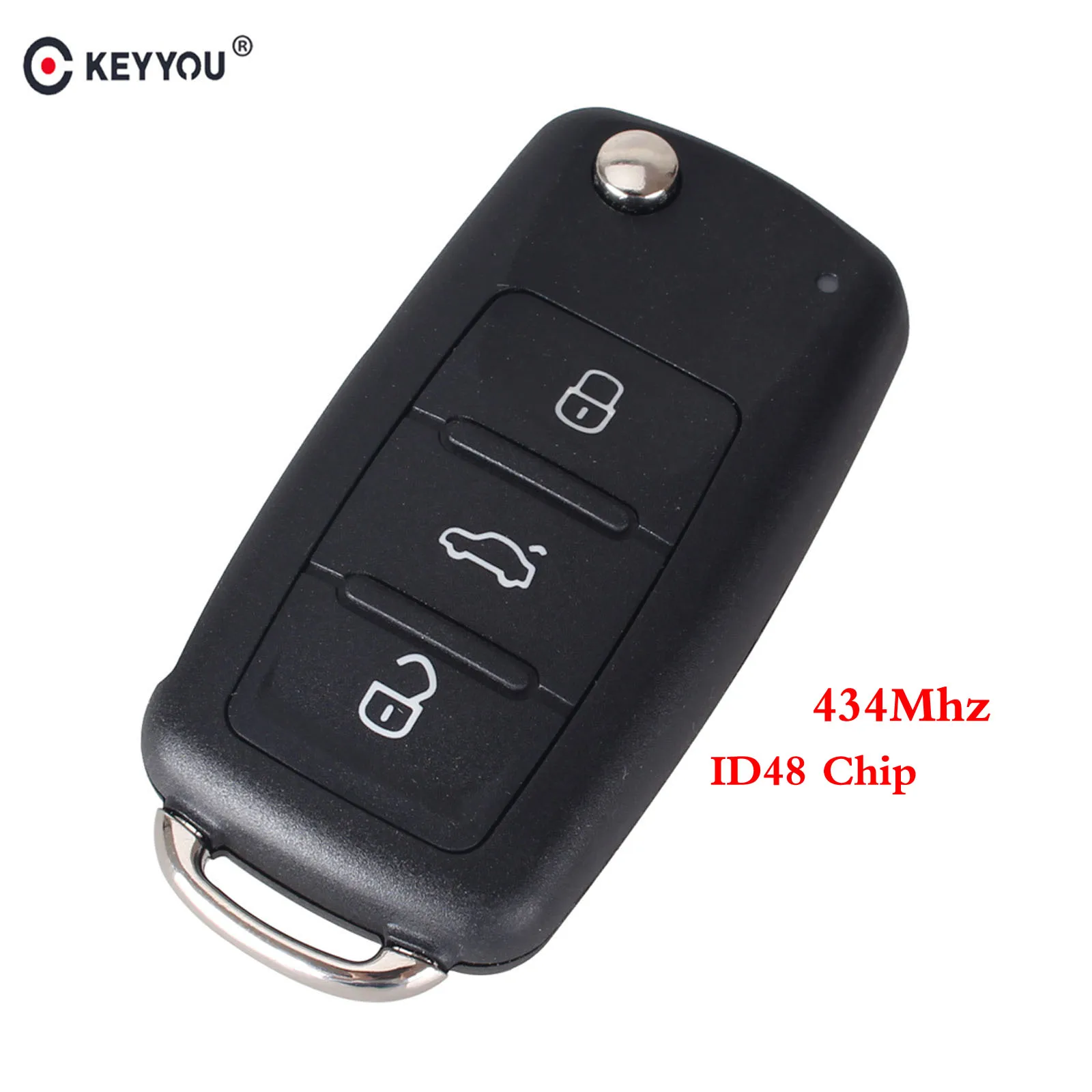 KEYYOU 5X дистанционный Автомобильный ключ 434 МГц ID48 чип для Фольксваген Гольф PASSAT