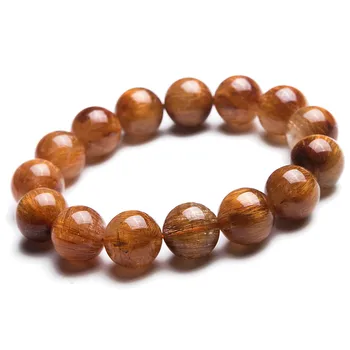 16mm Natural Genuine Gold Copper Hair Rutilated Quartz Charm Bracelet Femme Men Stretch Transparent Crystal Round Bead Bracelet
16mm Natural Genuine Gold Copper Hair Rutilated Quartz Charm Bracelet Femme Men Stretch Transparent Crystal Round Bead Bracelet