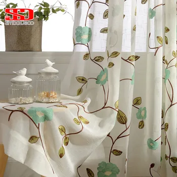 Luxury Window Tulle Curtains For Living Room Embroidered Leaf Floral Blinds Sheer Cortinas Voile For Bedroom Chinese Customized
Luxury Window Tulle Curtains For Living Room Embroidered Leaf Floral Blinds Sheer Cortinas Voile For Bedroom Chinese Customized