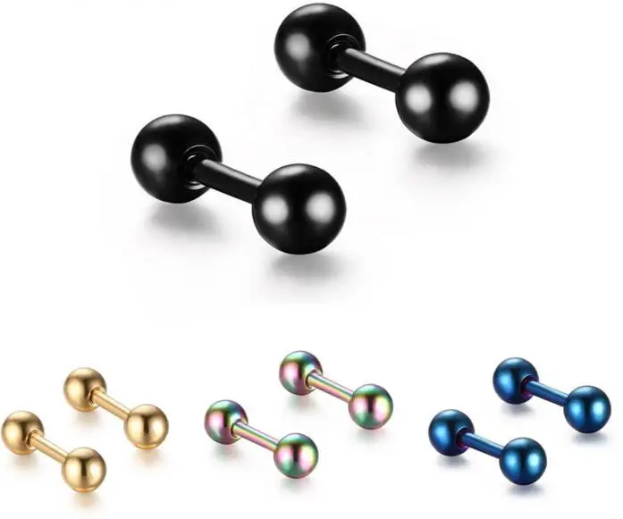 2pcs Ear Nail Bone Barbell Earring Piercing helix ear stud tragus Ear Piercing Black Silver Gold Cartilage Ring For Men Women
2pcs Ear Nail Bone Barbell Earring Piercing helix ear stud tragus Ear Piercing Black Silver Gold Cartilage Ring For Men Women