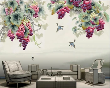 beibehang papier peint New Chinese brushwork hand wallpaper for walls 3 d painted purple Donglai grape background wallpaper
beibehang papier peint New Chinese brushwork hand wallpaper for walls 3 d painted purple Donglai grape background wallpaper