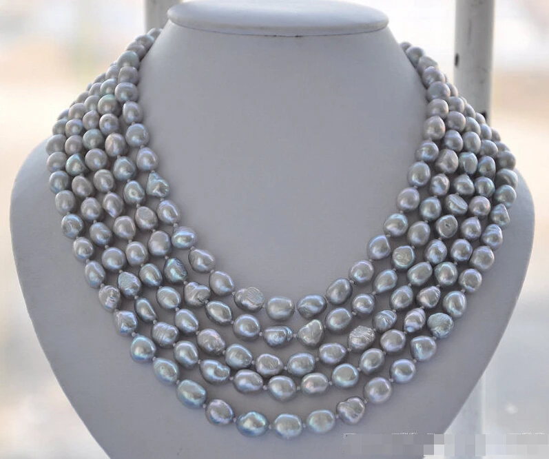 FREE SHIPPING **z5910 5row 22" 12mm gray baroque FRESHWATER CULTURED pearl necklace
FREE SHIPPING **z5910 5row 22" 12mm gray baroque FRESHWATER CULTURED pearl necklace