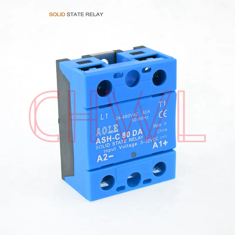 

High Quality 1pcs Solid State Relay Module ASH-C 80DA 80A /250V 3-32VDC Input 24-480VAC Output FREE SHIPPING